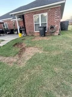 Site excavation next to a home, Pearl, MS