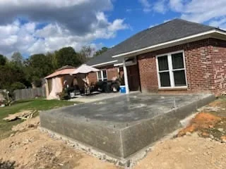 Finished concrete patio slab, Pearl, MS