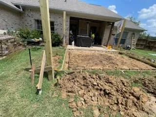 Concrete slab excavation and formwork, Pearl, MS